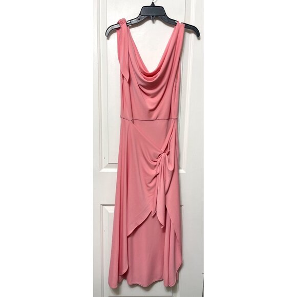 Cinq à Sept Odin Jersey Draped Midi-Dress in Pink  Size 6 - Picture 6 of 12